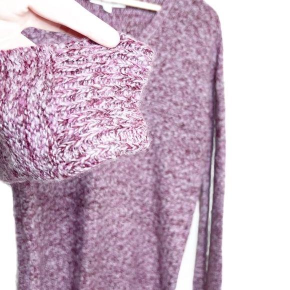 NWT Ellen Tracy Womens Marled Knit Sweater Long Sleeve Casual Pullover Purple M - Picture 5 of 16